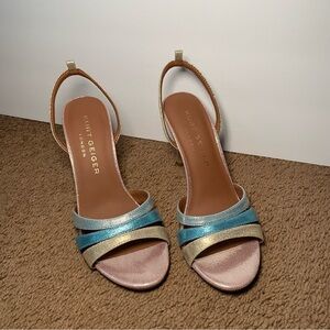 Kurt Geiger Women's Heels in Blue, Gold, and Pink